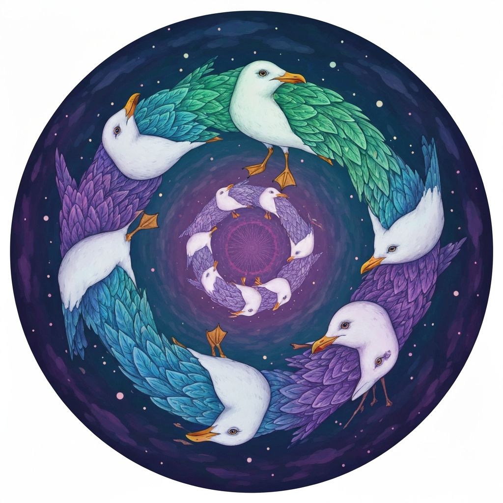 The cycle of rebirth and continuous growth