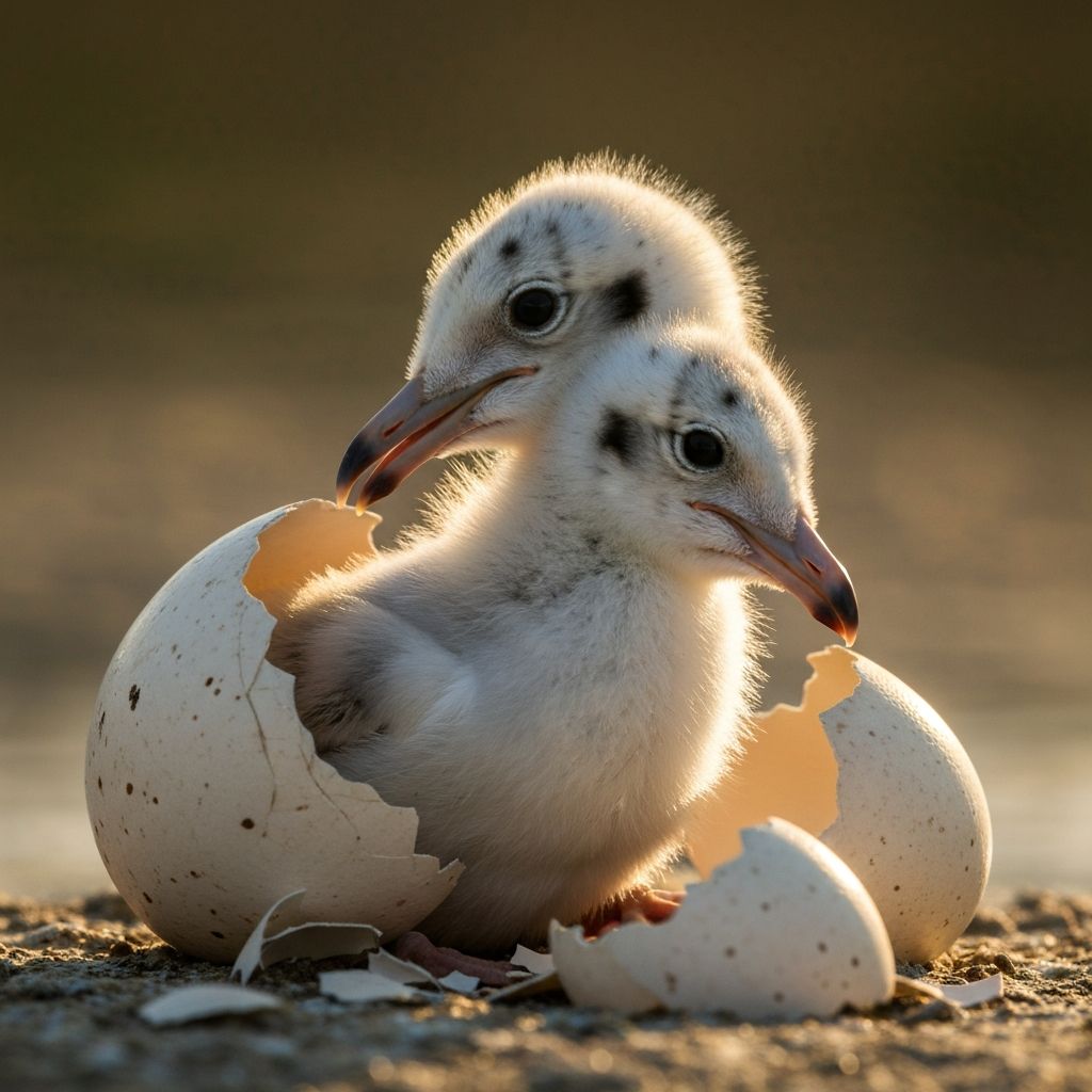 A seagull breaking free symbolizing birth and transformation